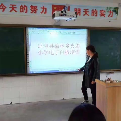 延津县榆林乡夹堤小学电子白板培训