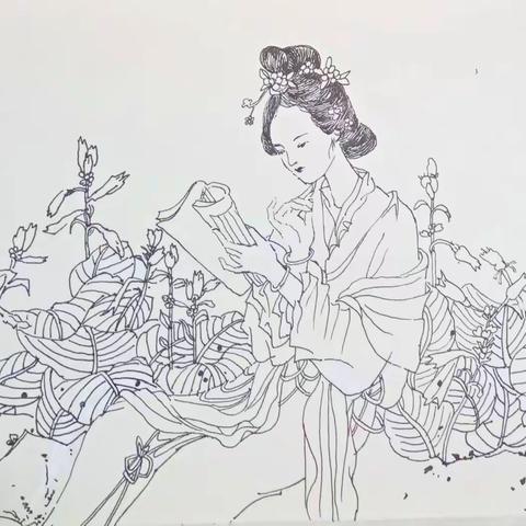 水墨丹青一古典的任女画