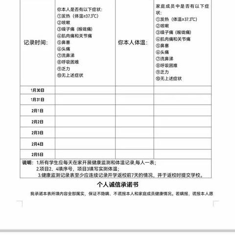 龙山东街学校2023年春季开学返校需知