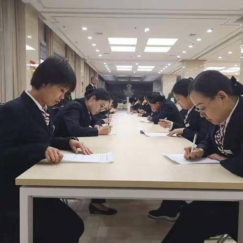 追赶比拼 争当优秀-韩城农商银行营业部组织开展岗位能力测试