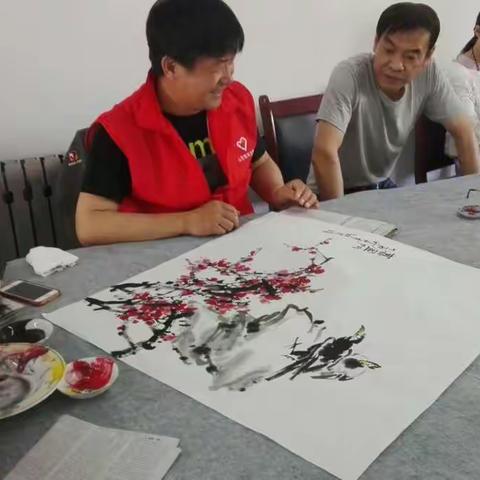 🌹 莲花社区联合团区委🌹邀请书法家协会"志愿者"到莲花社区献艺🌹为创建文明城市添彩🌹