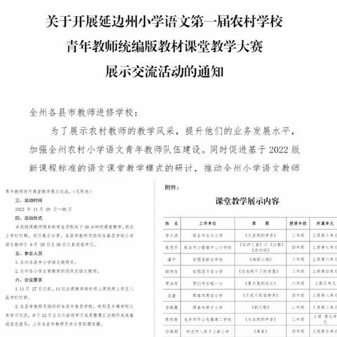 观摩学习延边州小学语文第一届农村学校青年教师统编版教材课堂教学大赛展示交流活动～～沙河沿镇中心小学校