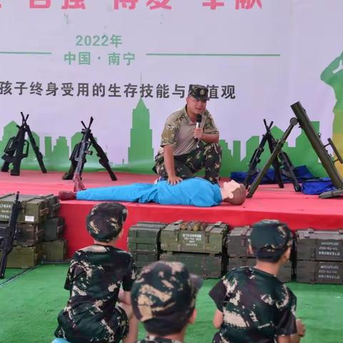 英雄亮剑军旅夏令营，[先锋营]2022年度第四期 Day6，🚑急救&消防知识学习🚒，🚩炮兵小组射击训练🌳