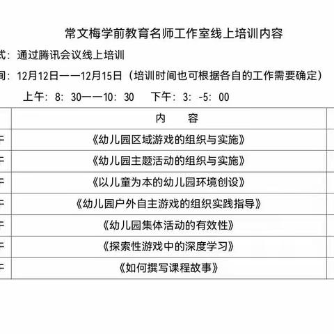 【以“培”助长  蓄力前行】 —常文梅名师工作室培训（一）