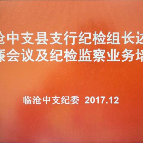 临沧中支纪委组织县支行纪检组长开展述责述廉