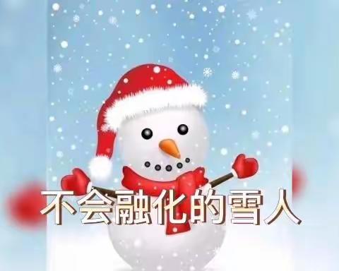 《不会融化的雪人》大一班幼儿居家系列活动