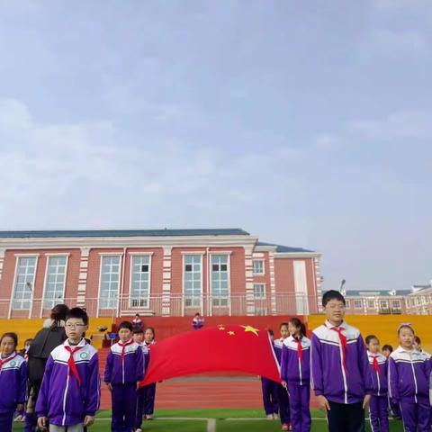 培养良好习惯  争做文明学生——鸡泽县第三实验小学2023年春季第二周升旗仪式