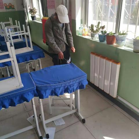 灵武市沈家湖小学校舍消毒