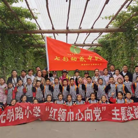 海勃湾区光明路小学一年级六班“红领巾心向党”主题实践活动
