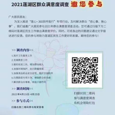 莲心·360 民呼我行‖满意度调研持续进行中