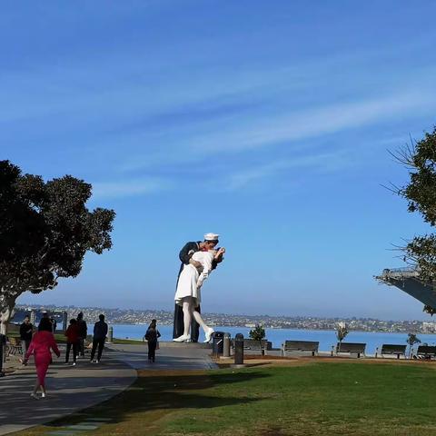 美国行~圣地亚哥军港《胜利之吻》草稿