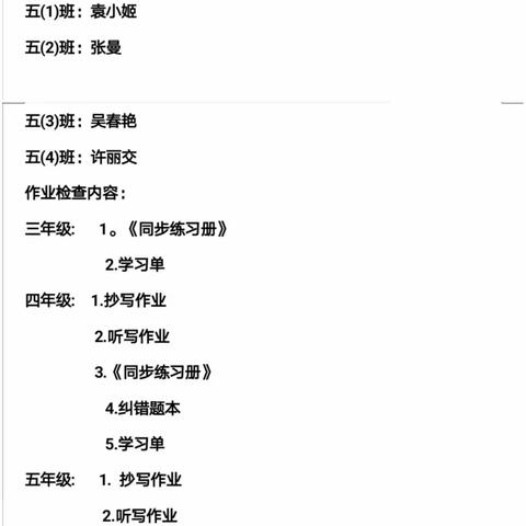 常规检查促教学，博采众长共提升——文昌市第五小学英语科组第二次教学常规检查