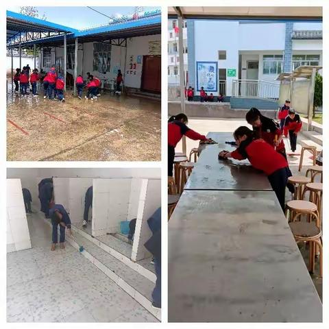 学校因我而美丽—洱源县立坪中心完小劳动教育实践活动