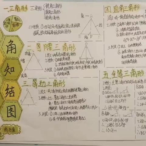 数学实践活动—三角形的知识结构图