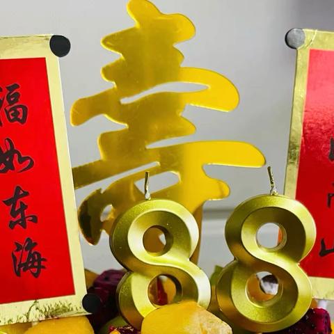 母亲88岁生日 福如东海 寿比南山