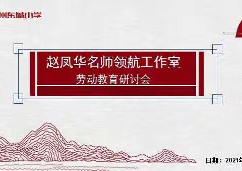 深入开展劳动教育，我们正当时——赵凤华名师领航工作室召开劳动教育课程研讨会