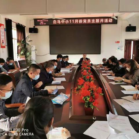 学习贯彻二十大，踔厉奋发启新程——白马中小党支部开展11月份主题党日活动