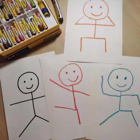 亲子游戏《画小人》