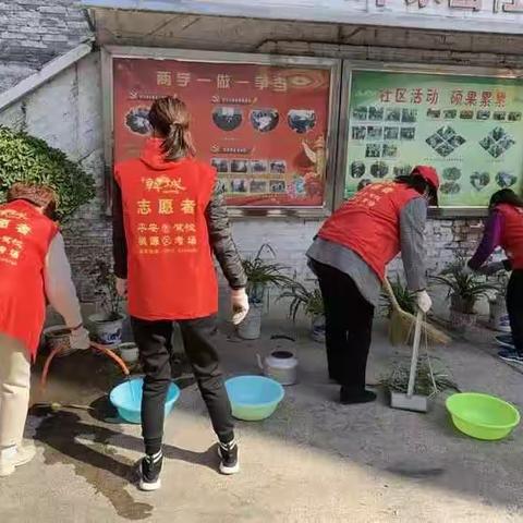 象山社区开展“植绿栽花”志愿活动