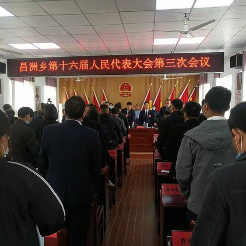 昌洲乡第十六届人民代表大会第三次会议隆重召开