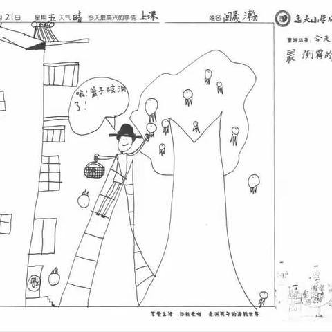 7.21日记画《我在摘……》作品展示
