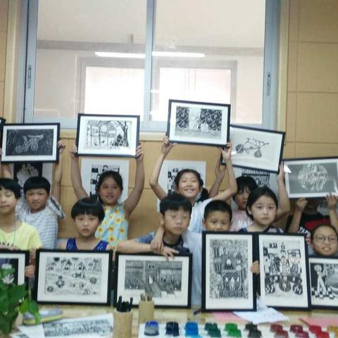 暑期夏令营儿童版画作品展