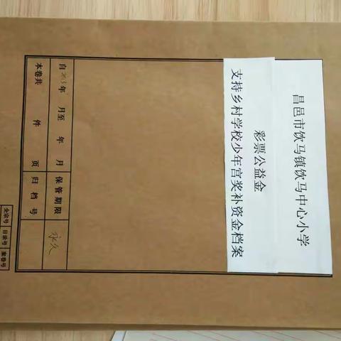 饮马中心小学乡村少年宫奖补资金档案