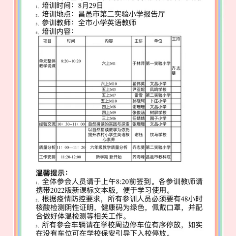 学无止境 践行知远---2022年昌邑市小学英语暑期培训纪实