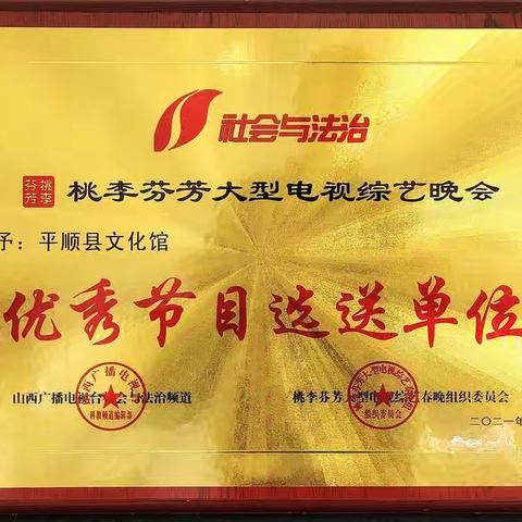 我馆在山西省广播电视台桃李芬芳大型电视综艺晚会获奖
