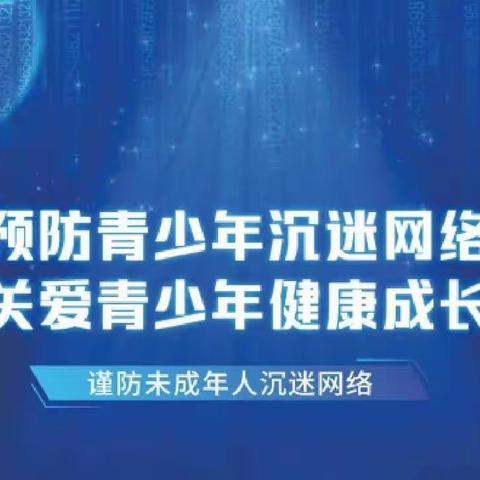 预防青少年沉迷网络    关爱青少年健康成长