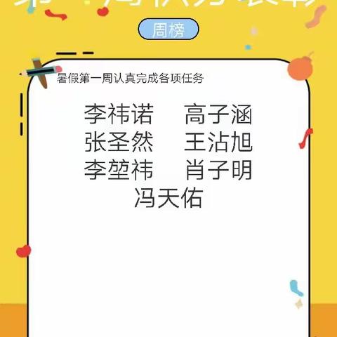 东方红小学四年三班暑假第一周积分评比