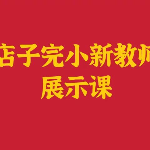 展课堂风采，促新秀成长 ——店子完小新教师展示课活动