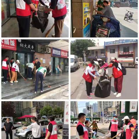 关东街关山社区开展“武汉以我为荣 小行大爱”清洁家园活动