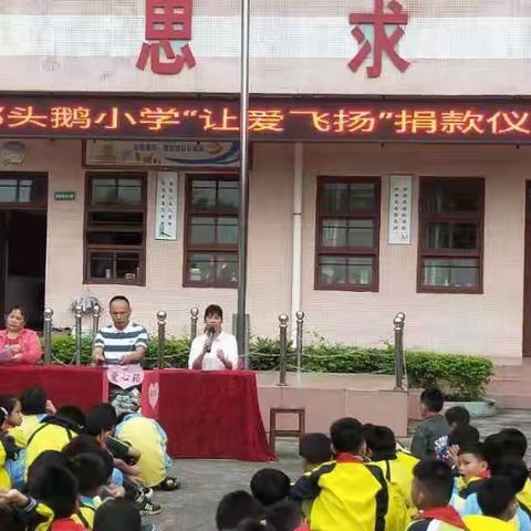 郁头鹅小学“让爱心飞扬”捐款仪式