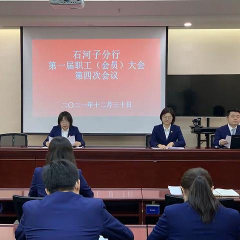 石河子分行召开第一届职工（会员）大会第四次会议