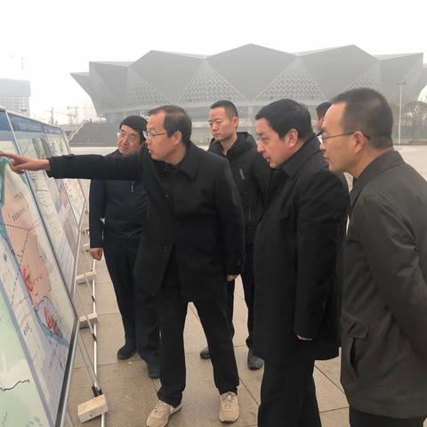 省住建厅领导调研奥体中心项目建设情况