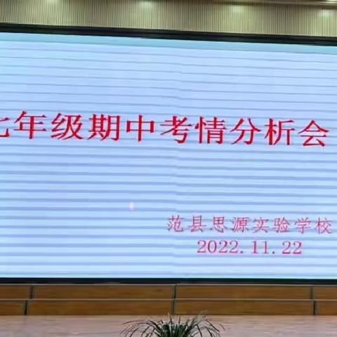 范县思源实验学校—七年级期中考情分析会