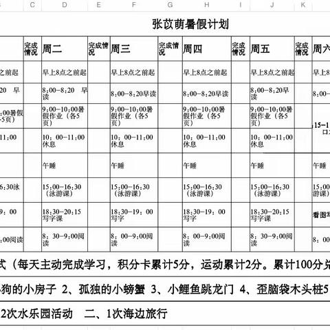 32号张苡萌 快乐暑假，收获满满