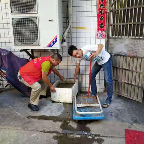 区机关事务管理局干部职工到包点社区开展登革热防控工作