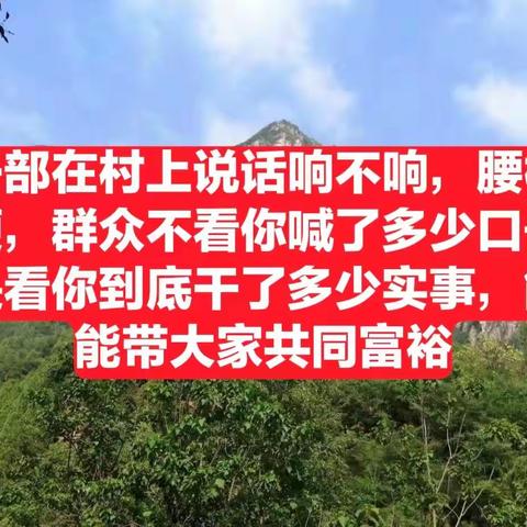 作为村书记要全心全意为人民服务