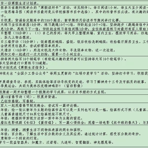 丰富多彩的寒假生活﻿——第7小组第一周活动记录