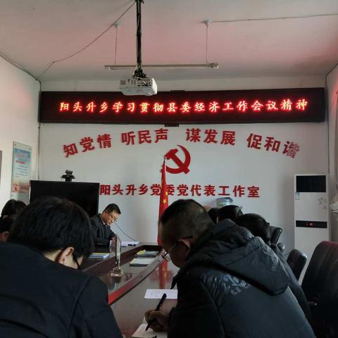 阳头升乡学习贯彻县委经济工作会议精神