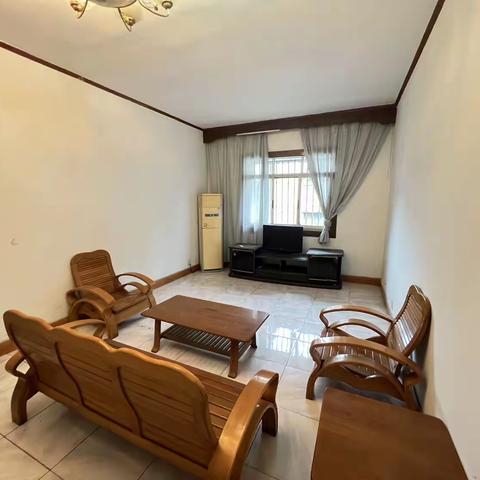 【出租】苏祠中学，苏南小学学区房，三苏祠里面，年租7500，套三改套二，3台空调，2张床。v61234.