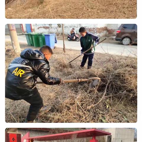 【文化鲁庄】师生齐动手，校容换新颜