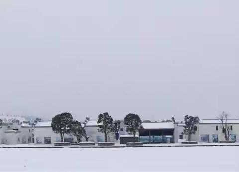 湖上升明月雪景