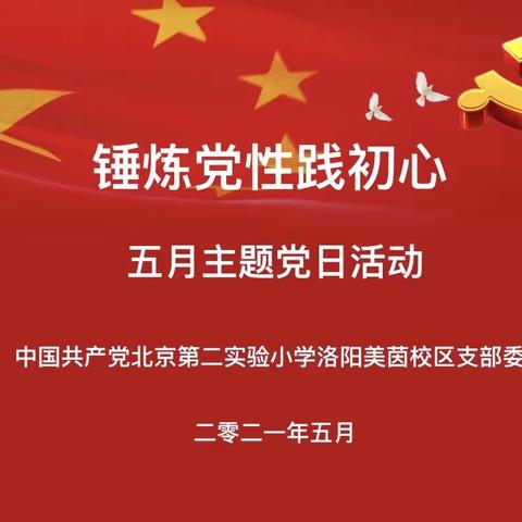 北京第二实验小学洛阳分校美茵校区党支部五月份主题党日活动