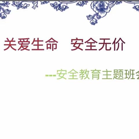 安全在我心，平安伴成长——邱县奥博中学安全班会