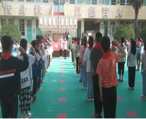 邢口镇河沿小学少先队入队仪式