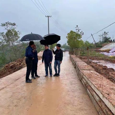 集团纪委书记张大为冒雨莅临李家河输水总干渠将军岭段抢险现场检查工作