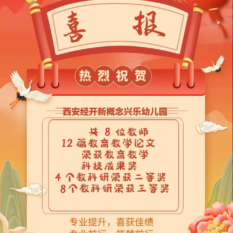 【美翼•新概念幼教集团】（西安经开新概念兴乐幼儿园）喜报！